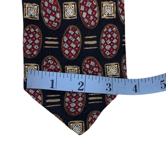 Robert Talbott Best of Class Jacobson's Black Red Gold Italian Silk Handsewn Tie - Picture 6 of 9